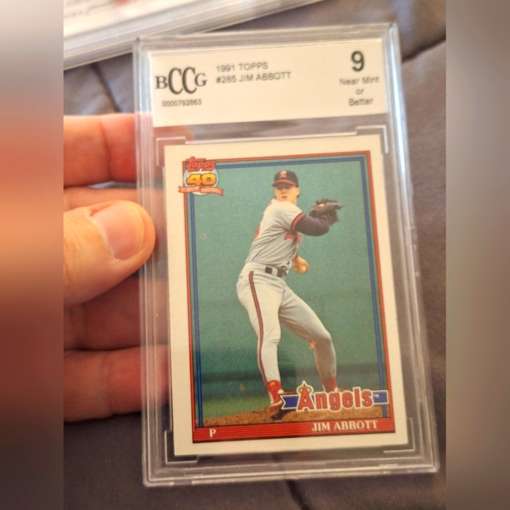 1991 Topps Jim Abbott Baseball Card